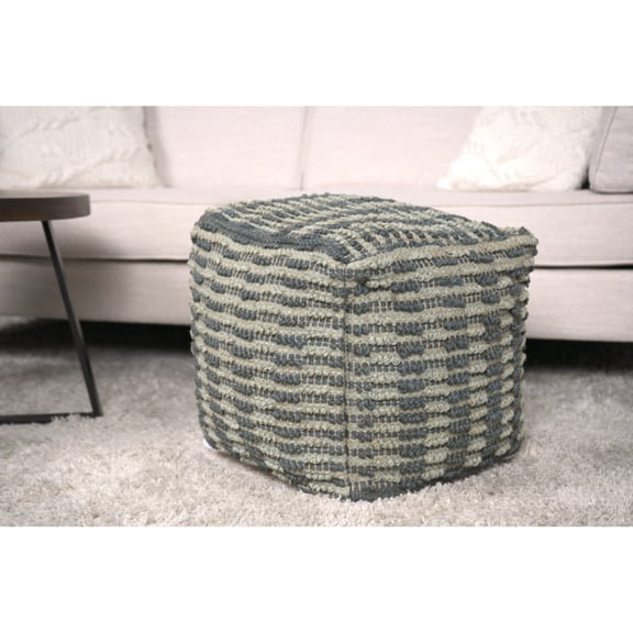 Square Pouf - Used as Seating - Bedroom Decor - Spot Cleaning