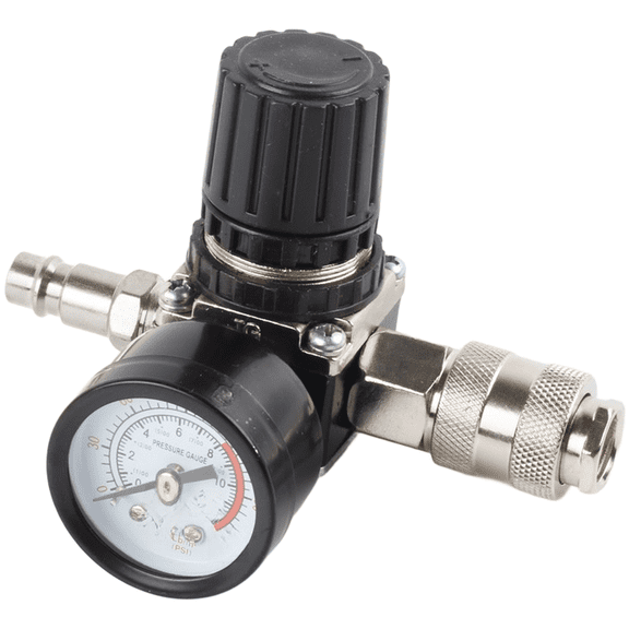 Square Pressure Regulating Valve With Iron Gauge European Triple Joint Air Compressor Regulator Alloy Steel 140 PSI Adjustment For Pneumatic Systems Construction Precise Pressure Control Compact