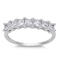 thumbnail image 1 of Square Princess Cut Clear Cubic Zirconia Ring .925 Sterling Silver Band White Jewelry Female Size 10, 1 of 4