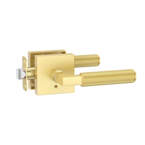 Square Privacy Door Levers Heavy Duty Keyless Handle for Interior Bathroom Closet