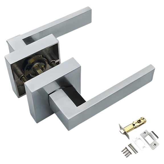 Square Privacy Door Levers Keyless Door Lock Closet Door Interior Heavy Duty Door Knobs Interior Passages Door Knobs