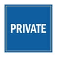 thumbnail image 1 of Square Private Sign (Blue) - Large, 1 of 1