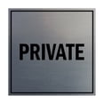 thumbnail image 1 of Square Private Sign (Brushed Silver) - Large, 1 of 1
