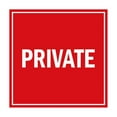 thumbnail image 1 of Square Private Sign (Red) - Small, 1 of 1