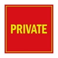 thumbnail image 1 of Square Private Sign (Red/Yellow) - Large, 1 of 1