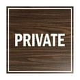 thumbnail image 1 of Square Private Sign (Walnut) - Medium, 1 of 1