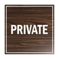 thumbnail image 1 of Square Private Sign (Walnut) - Small, 1 of 1