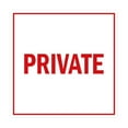 thumbnail image 1 of Square Private Sign (White/Red) - Large, 1 of 1