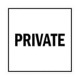 thumbnail image 1 of Square Private Sign (White) - Small, 1 of 1