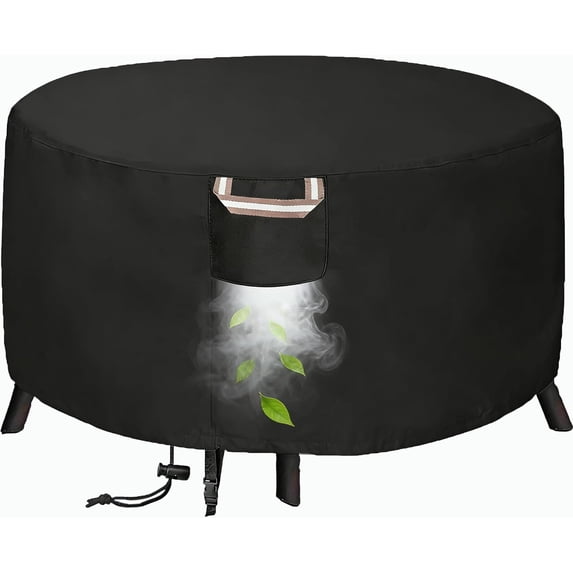 Square Propane Fire Pit Cover 30x30x25 Inch Waterproof Heavy Duty 600D Gas Fire Pit Table Cover Fits 28-30 Inch Firepit All-Weather Patio Protection