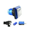 thumbnail image 1 of Square Push Button Illuminated 12V LED Lamp Built-in Microswitch, 1 of 6