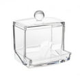 thumbnail image 1 of Square Q-tips Cotton Swabs Holder Cotton Swabs Storage Stand Rack Organizer Box Cosmetic Makeup Case, 1 of 7