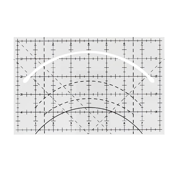 Square Quilting Acrylic Template DIY Patchwork Sewing Craft Tool Professional Patchwork Rulers for Household Machine Embroidery Hobbyists 216x140x2mm
