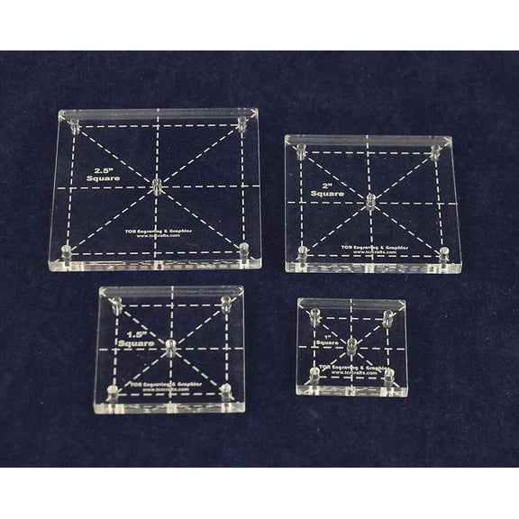 Square Quilting Templates. 1/4 Inch 1, 1.5, 2, 2.5 Inches