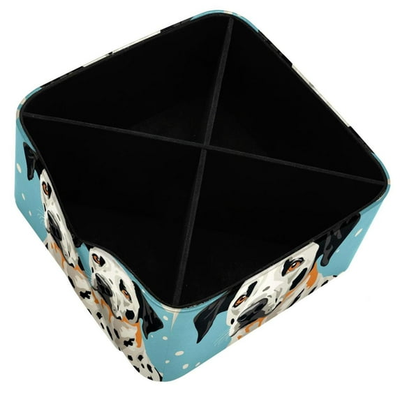 Square Removable Dividers Pencil Case Pen Holder Organizer with 4 Compartments