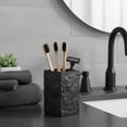 thumbnail image 1 of Evideco French Home Goods Stone Black Tumbler Only Polyresin Bathroom Tumblers, 1 of 6