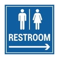 thumbnail image 1 of Square Restroom Sign (Blue) - Large, 1 of 1