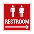 thumbnail image 1 of Square Restroom Sign (Red) - Small, 1 of 1