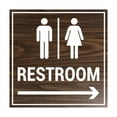 thumbnail image 1 of Square Restroom Sign (Walnut) - Small, 1 of 1