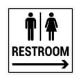 thumbnail image 1 of Square Restroom Sign (White) - Medium, 1 of 1