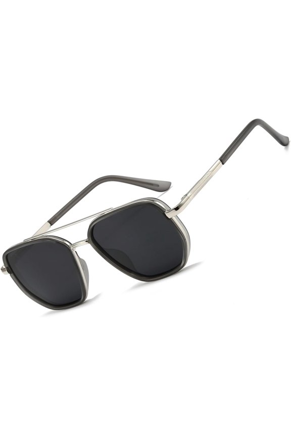 Square Retro Aviator Sunglasses for Women Trendy Womens Sunglasses Polarized UV Protection  Free Metal Frame