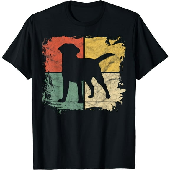 Square Retro Labrador Owner Gift Golden Black Lab Dad Mom T-Shirt
