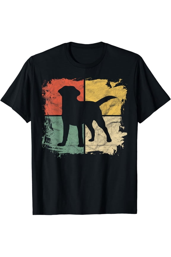 Square Retro Labrador Owner Gift Golden Black Lab Dad Mom T-Shirt