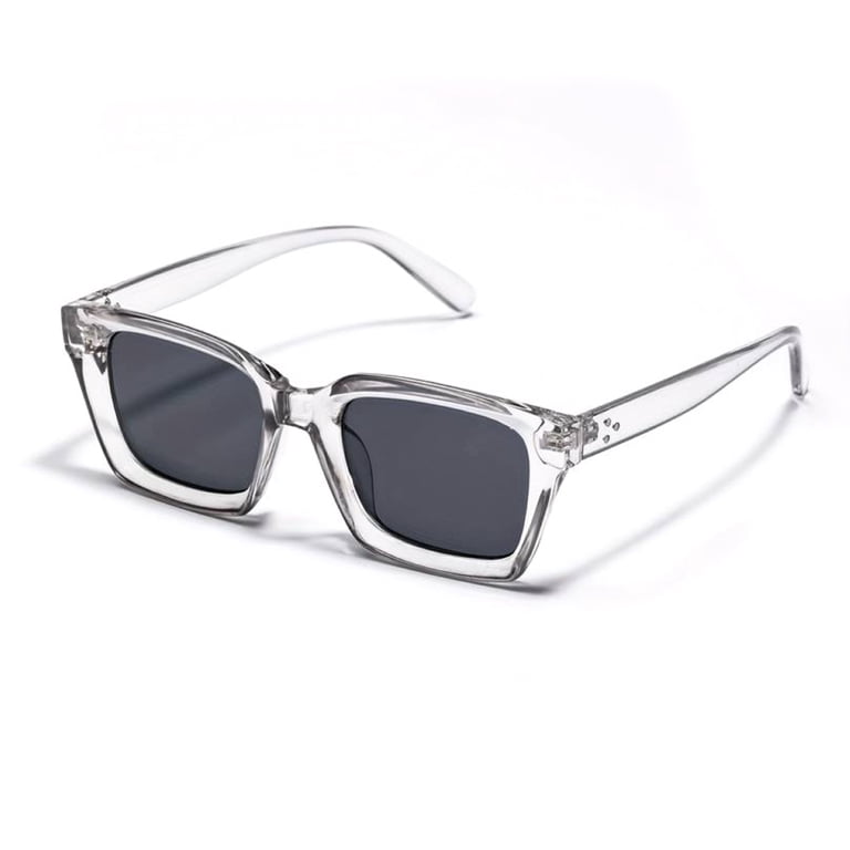 Square Retro Polarized Dark Gray Trendy Rectangle Shades  display picture 1