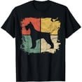 thumbnail image 1 of Square Retro Schnauzer Owner Gift Standard Giant Dog Dad Mom T-Shirt men and women can wear, black, white, gifts, 1 of 4