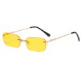 thumbnail image 1 of Rimless Square Sunglasses for Men and Women Metal Frame Strong Durable Eyewear UV400 Protection Fashion Shades with PC, 1 of 2
