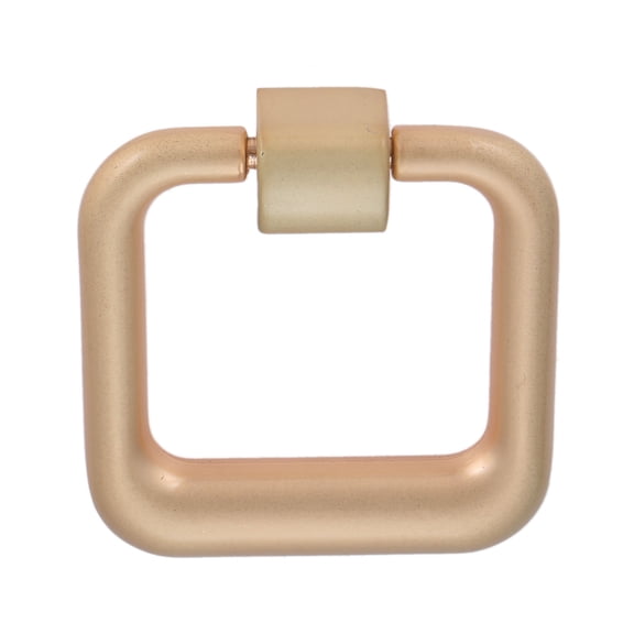 Square Ring Knob Drop Handle Single Hole Pull Solid Alloy 48mm Simple W/screws Grey/Black/Brushed Brass Cabinet Drawer Hardware