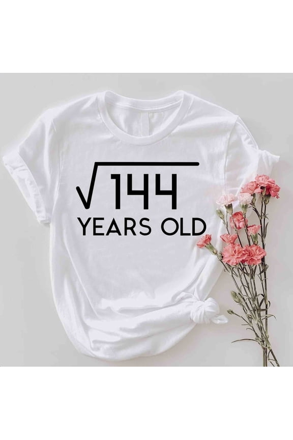 Square Root 144 Year Old Shirt,Birthday Shirt, 12 Year Old Tee, Subtle Birthday Party T-Shirt, Boys And Girls Birthday Tee, It'S My Birthday, Full Size S-5XL