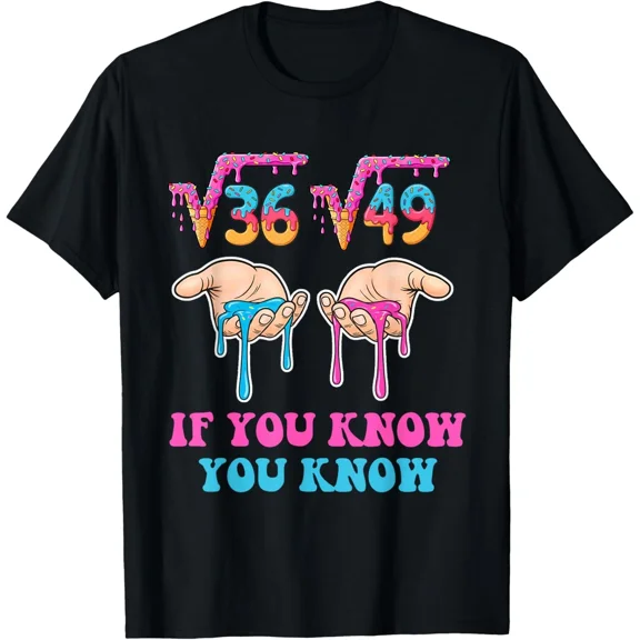 Square Root 36 49 Meme Sixty Seven 67 Math Humor Graphic Art Unisex T-Shirt, S-5XL