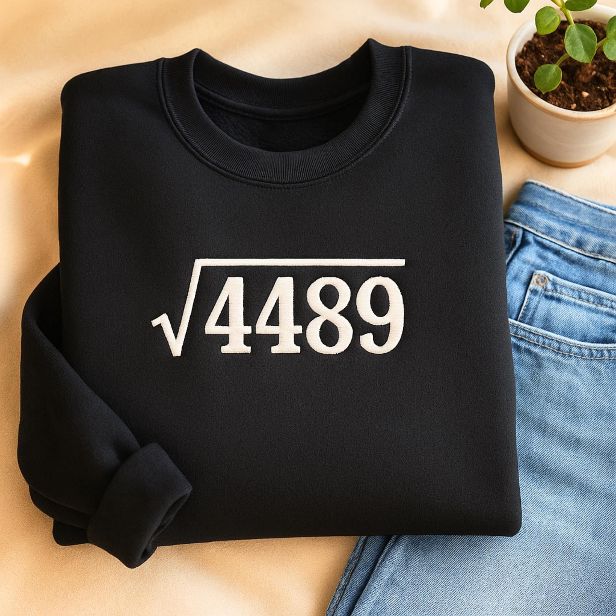 Square Root 4489 Meme Embroidered SweatShirt | Funny Camouflage Math T-Shirt  for Men and Women| Math Teacher Gift Tee | Nerdy Slang Joke - Walmart.com