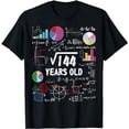 thumbnail image 1 of Square Root Of 144 12th Birthday 12 Year Old Math Nerd T-Shirt, 1 of 5