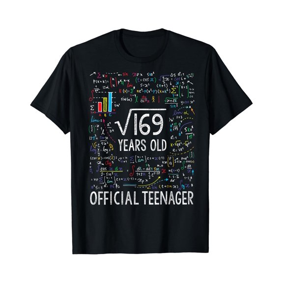 Square Root Of 169 13 Years Old Official Teenager Birthday T-Shirt, Unisex T-Shirt