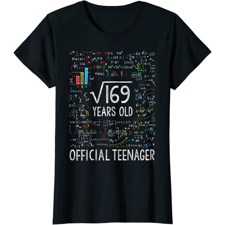 Square Root 169 = 13 Years Birthday T-Shirt Square Root 169 = 13 Years Birthday T-Shirt