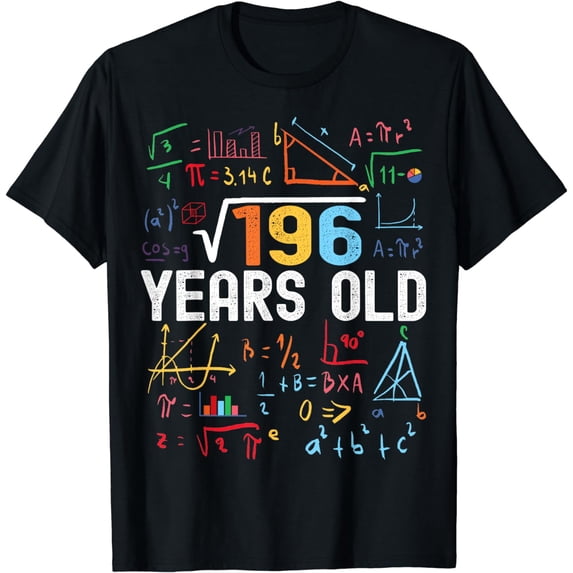Square Root Of 196 14th Birthday 14 Years Old Birthday T-Shirt