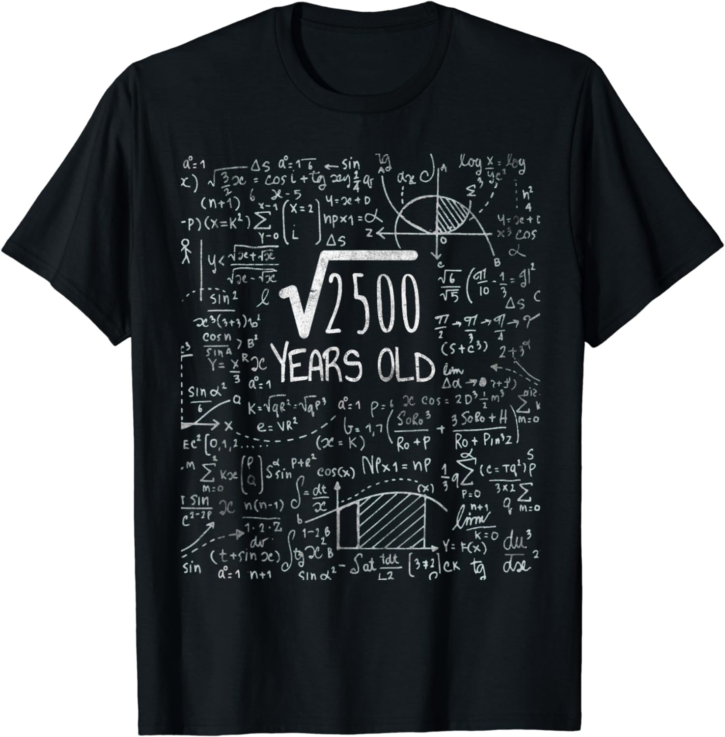 Square Root Of 2500 50th Birthday 50 Years Old Vintage Math T Shirt square-root-of-2500-50th-birthday-50-years-old-vintage-math-t-shirt
