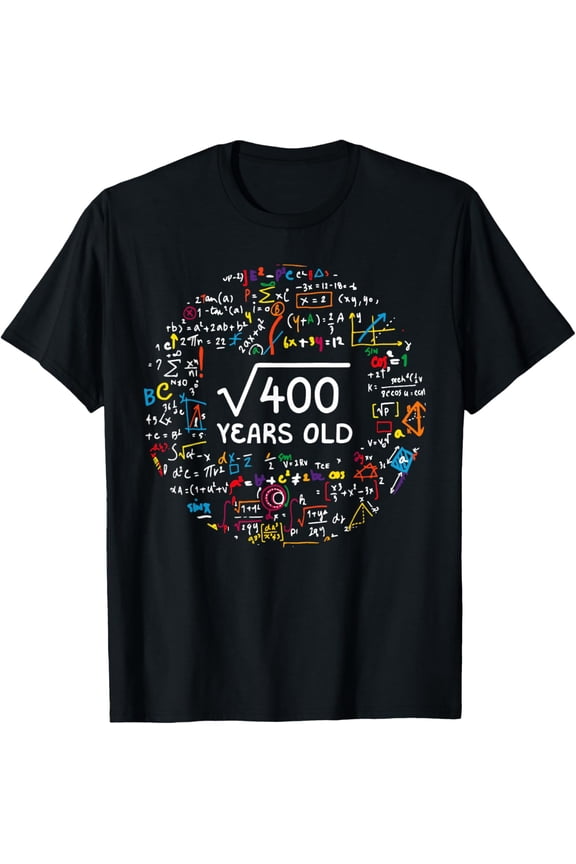 Square Root Of 400 20th Birthday 20 Year Old Gifts Math Bday T-Shirt