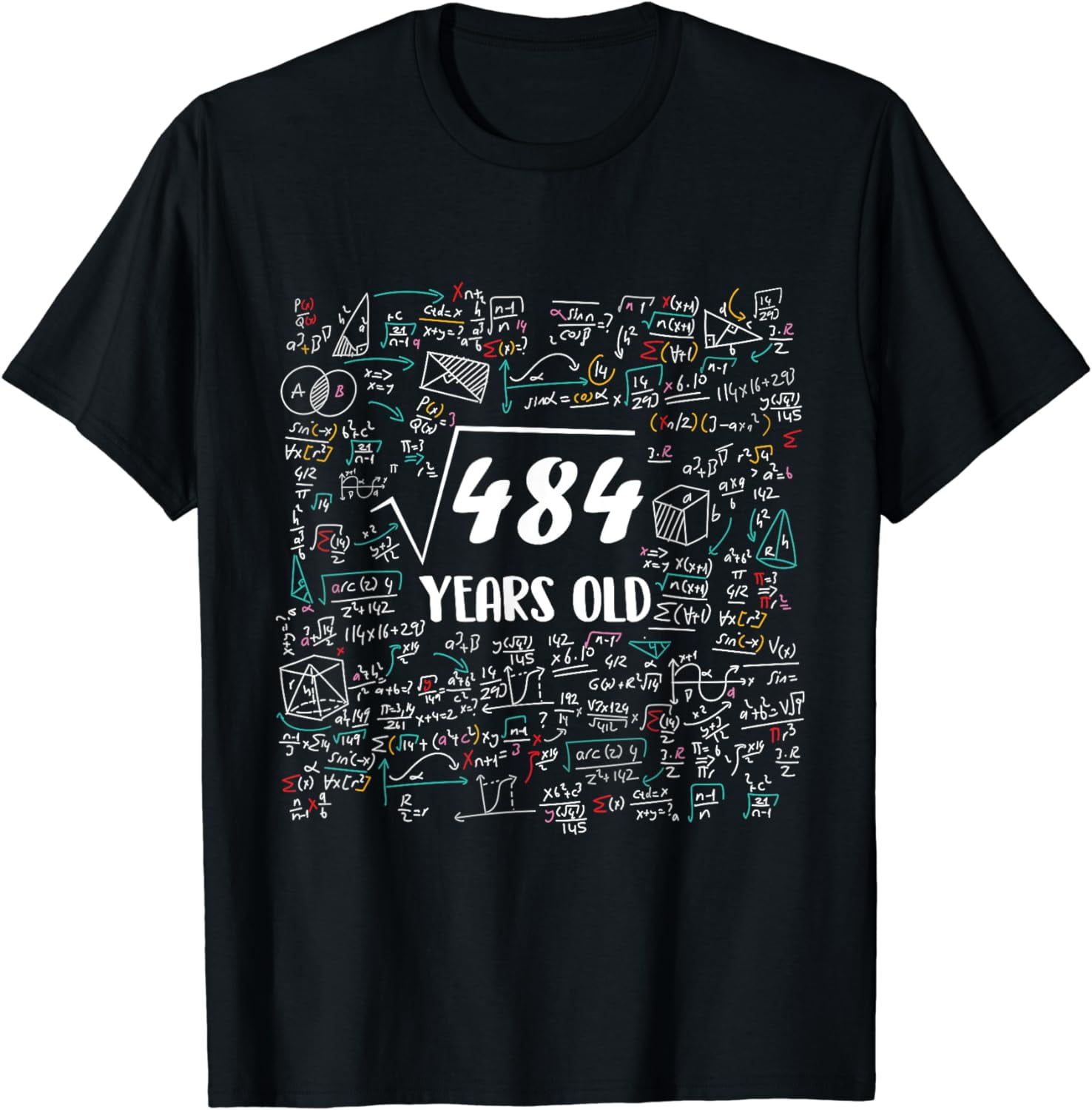 Square Root Of 484 Bday Math 22nd Birthday 22 Years Old T Shirt square-root-of-484-bday-math-22nd-birthday-22-years-old-t-shirt