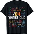 thumbnail image 1 of Square Root Of 64 8th Birthday 8 Years Old Birthday T-Shirt, 1 of 5