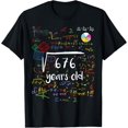 thumbnail image 1 of Square Root Of 676 26th Birthday 26 Years Old Math B-day T-ShirtMen and women, Black T-shirt, size: Extra large, 1 of 4