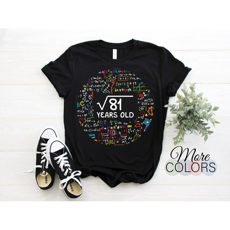 Kids Square Root Of 81 9th Birthday 9 Year Old Gifts Math Bday T-Shirt Kids Square Root Of 81 9th Birthday 9 Year Old Gifts Math Bday T-Shirt