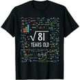 thumbnail image 1 of Square Root Of 81 9th Birthday 9 Year Old Gifts Math Bday T-Shirt, 1 of 3