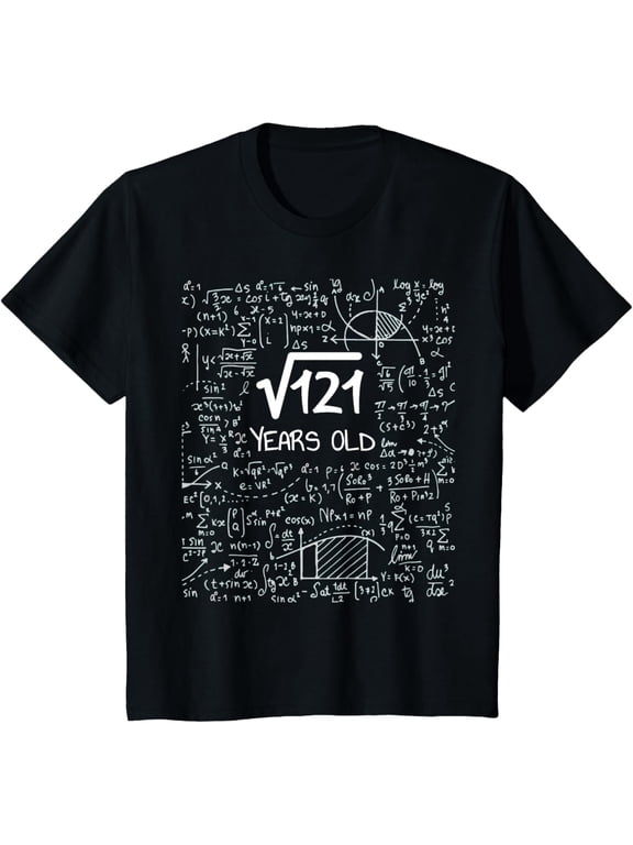 Square Root of 121 11 Years Old 11th Birthday Design Boys T-Shirt