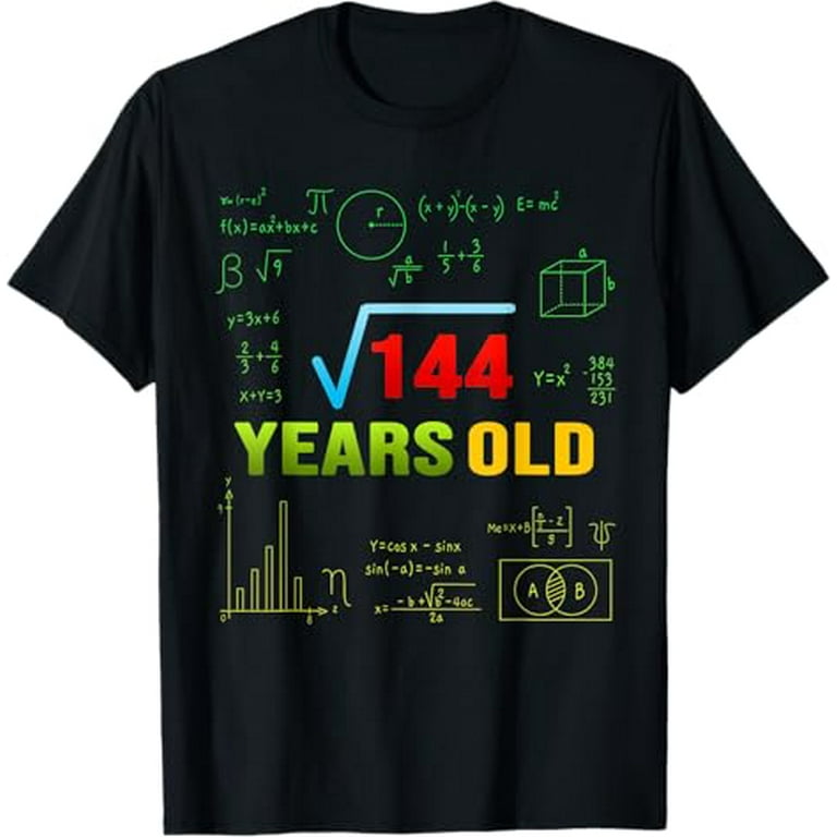 Square Root Of 144 12th Birthday 12 Years Old Math Shirt Square Root Of 144 12th Birthday 12 Years Old Math Shirt