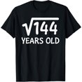 thumbnail image 1 of Square Root of 144 12th Birthday Gifts for 12 Years Old Boys T-Shirt mens t shirt，black，women，funny，misfits，men，journey, 1 of 4