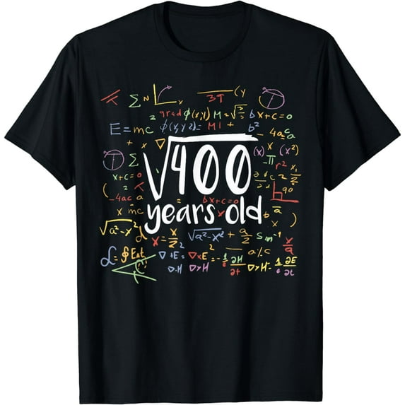 Square Root of 400 for Maths Geek 20th Birthday T-Shirt