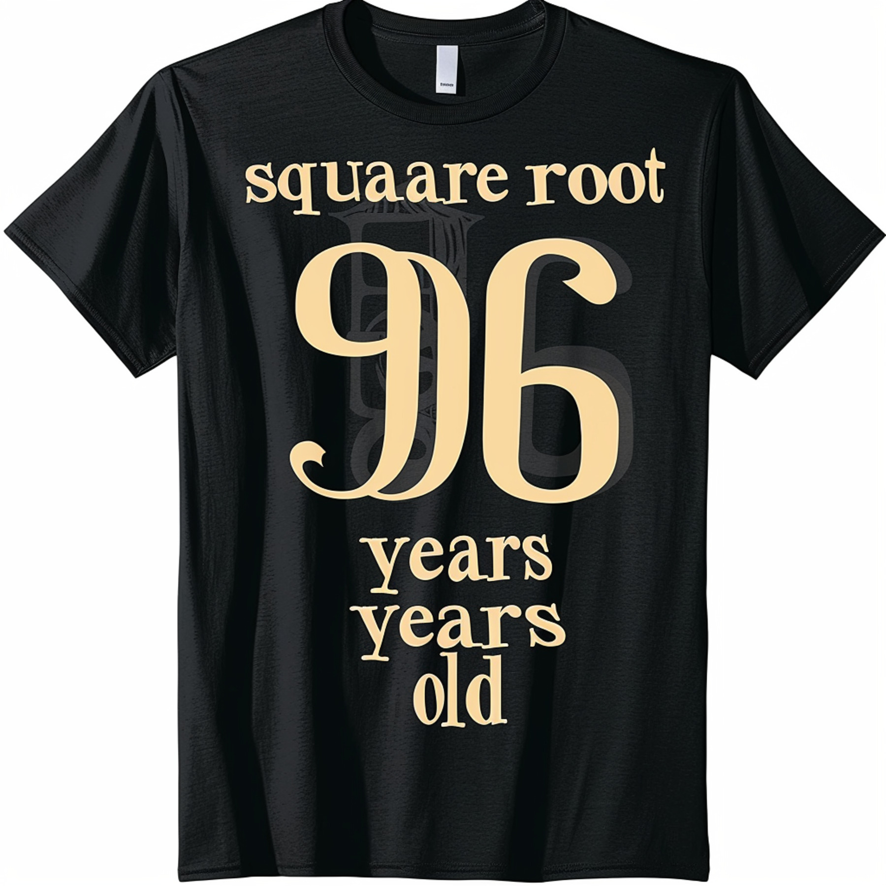 square-root-of-96-years-old-funny-birthday-shirt-men-women-black-t